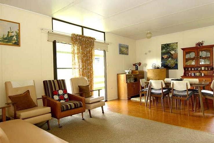 Original dining and living room before renovation
